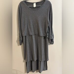 Charcoal Gray Layered Dress